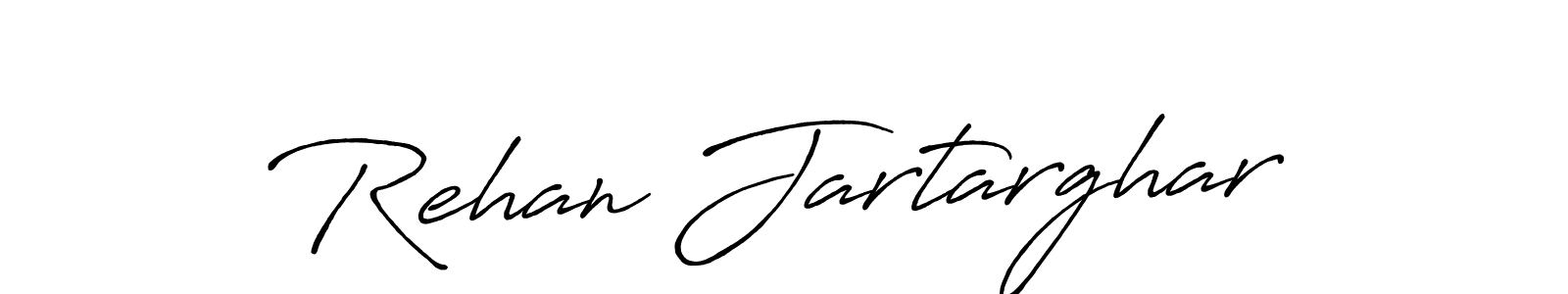 How to make Rehan Jartarghar name signature. Use Antro_Vectra_Bolder style for creating short signs online. This is the latest handwritten sign. Rehan Jartarghar signature style 7 images and pictures png