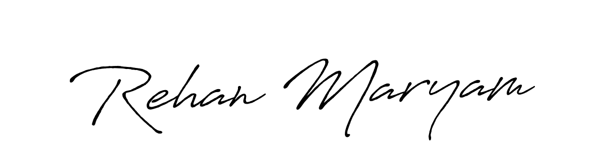 Make a beautiful signature design for name Rehan Maryam. With this signature (Antro_Vectra_Bolder) style, you can create a handwritten signature for free. Rehan Maryam signature style 7 images and pictures png