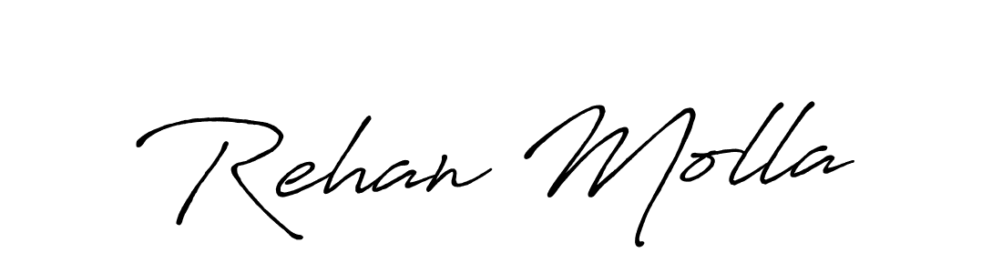 Also You can easily find your signature by using the search form. We will create Rehan Molla name handwritten signature images for you free of cost using Antro_Vectra_Bolder sign style. Rehan Molla signature style 7 images and pictures png