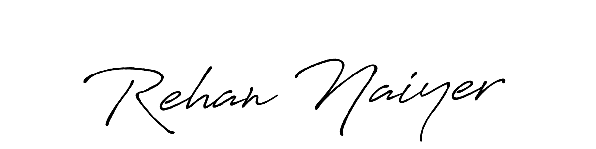 Also You can easily find your signature by using the search form. We will create Rehan Naiyer name handwritten signature images for you free of cost using Antro_Vectra_Bolder sign style. Rehan Naiyer signature style 7 images and pictures png