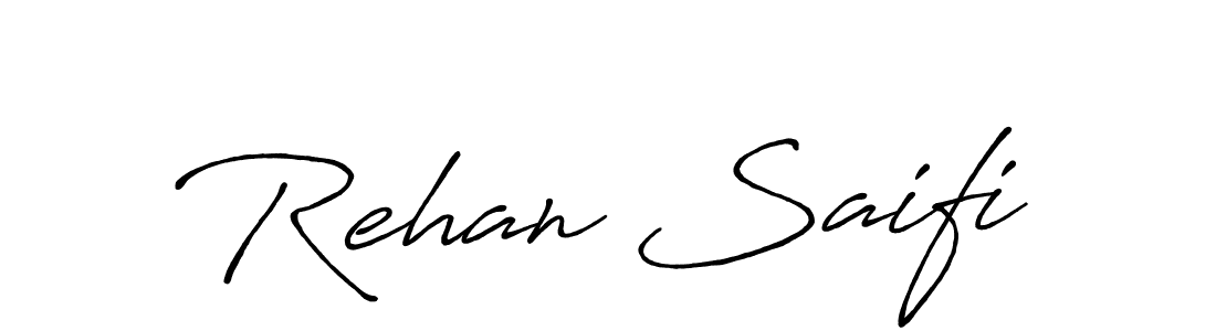 Also You can easily find your signature by using the search form. We will create Rehan Saifi name handwritten signature images for you free of cost using Antro_Vectra_Bolder sign style. Rehan Saifi signature style 7 images and pictures png