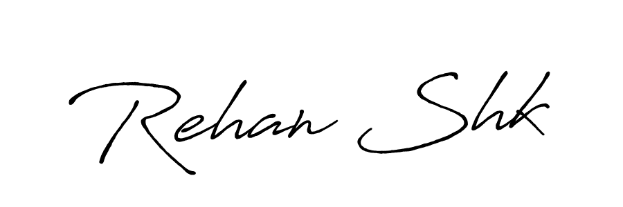 Also You can easily find your signature by using the search form. We will create Rehan Shk name handwritten signature images for you free of cost using Antro_Vectra_Bolder sign style. Rehan Shk signature style 7 images and pictures png