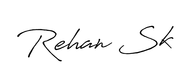 Make a beautiful signature design for name Rehan Sk. With this signature (Antro_Vectra_Bolder) style, you can create a handwritten signature for free. Rehan Sk signature style 7 images and pictures png