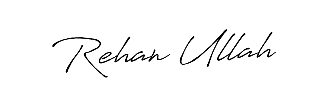 Also we have Rehan Ullah name is the best signature style. Create professional handwritten signature collection using Antro_Vectra_Bolder autograph style. Rehan Ullah signature style 7 images and pictures png