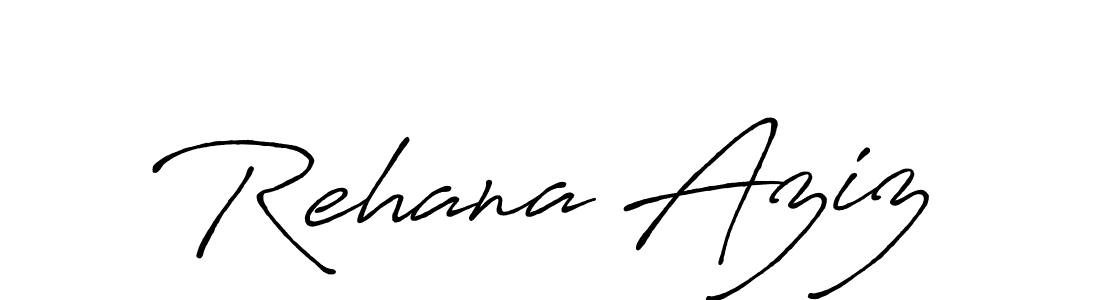 Use a signature maker to create a handwritten signature online. With this signature software, you can design (Antro_Vectra_Bolder) your own signature for name Rehana Aziz. Rehana Aziz signature style 7 images and pictures png
