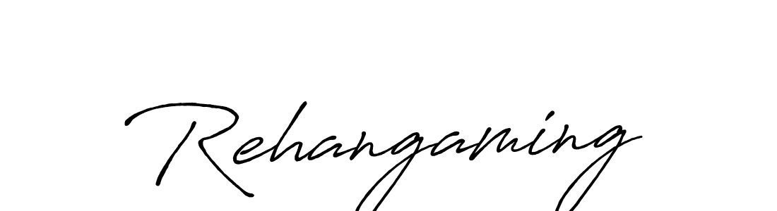 Also we have Rehangaming name is the best signature style. Create professional handwritten signature collection using Antro_Vectra_Bolder autograph style. Rehangaming signature style 7 images and pictures png