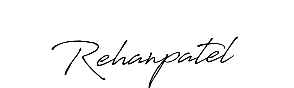 Use a signature maker to create a handwritten signature online. With this signature software, you can design (Antro_Vectra_Bolder) your own signature for name Rehanpatel. Rehanpatel signature style 7 images and pictures png
