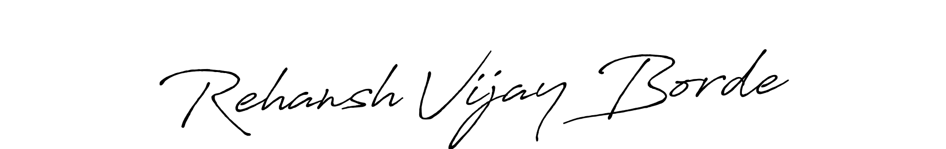 This is the best signature style for the Rehansh Vijay Borde name. Also you like these signature font (Antro_Vectra_Bolder). Mix name signature. Rehansh Vijay Borde signature style 7 images and pictures png