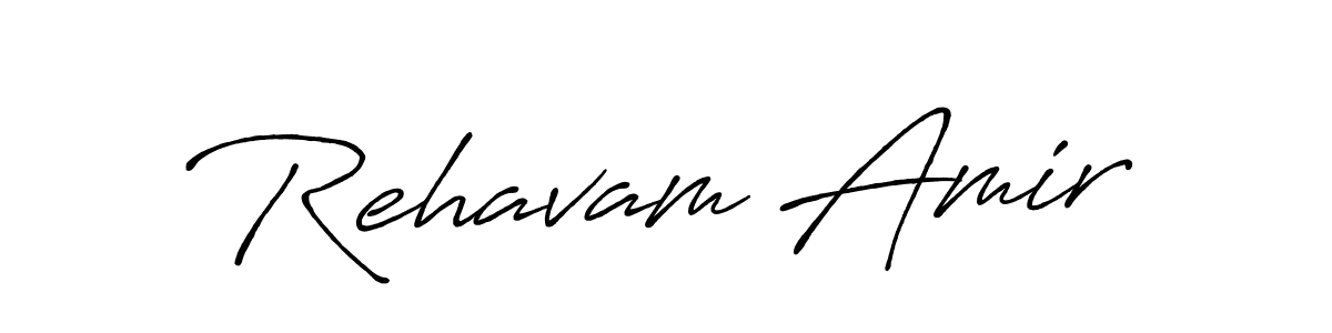 Rehavam Amir stylish signature style. Best Handwritten Sign (Antro_Vectra_Bolder) for my name. Handwritten Signature Collection Ideas for my name Rehavam Amir. Rehavam Amir signature style 7 images and pictures png