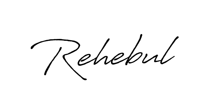 Make a beautiful signature design for name Rehebul. With this signature (Antro_Vectra_Bolder) style, you can create a handwritten signature for free. Rehebul signature style 7 images and pictures png