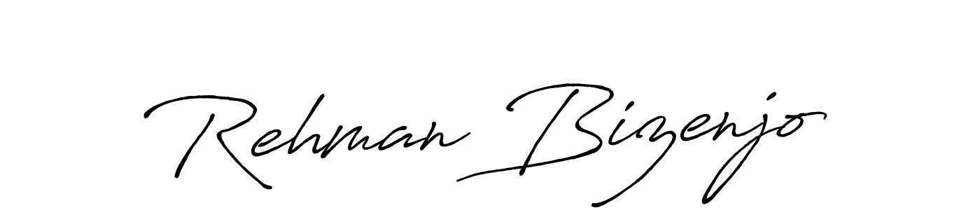 Design your own signature with our free online signature maker. With this signature software, you can create a handwritten (Antro_Vectra_Bolder) signature for name Rehman Bizenjo. Rehman Bizenjo signature style 7 images and pictures png