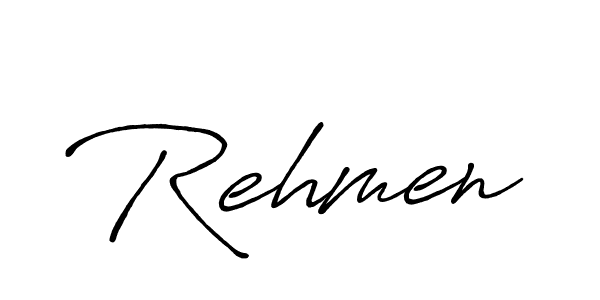 Once you've used our free online signature maker to create your best signature Antro_Vectra_Bolder style, it's time to enjoy all of the benefits that Rehmen name signing documents. Rehmen signature style 7 images and pictures png