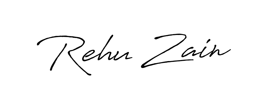 Create a beautiful signature design for name Rehu Zain. With this signature (Antro_Vectra_Bolder) fonts, you can make a handwritten signature for free. Rehu Zain signature style 7 images and pictures png