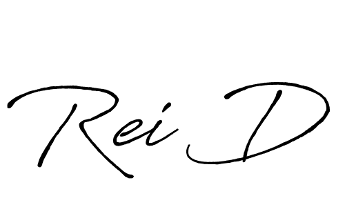 How to make Rei D name signature. Use Antro_Vectra_Bolder style for creating short signs online. This is the latest handwritten sign. Rei D signature style 7 images and pictures png