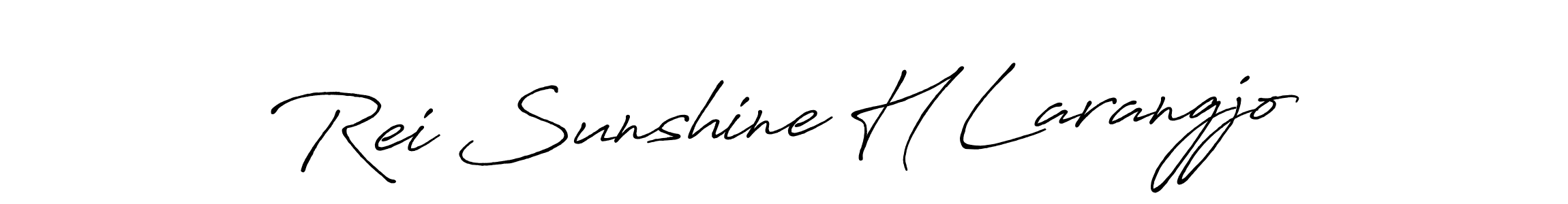 Make a beautiful signature design for name Rei Sunshine H Larangjo. With this signature (Antro_Vectra_Bolder) style, you can create a handwritten signature for free. Rei Sunshine H Larangjo signature style 7 images and pictures png