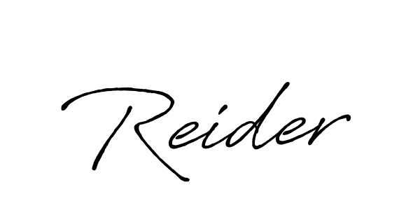 Reider stylish signature style. Best Handwritten Sign (Antro_Vectra_Bolder) for my name. Handwritten Signature Collection Ideas for my name Reider. Reider signature style 7 images and pictures png