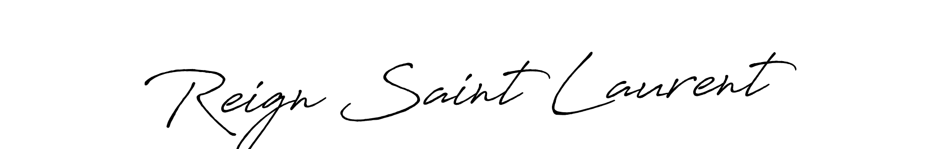 if you are searching for the best signature style for your name Reign Saint Laurent. so please give up your signature search. here we have designed multiple signature styles  using Antro_Vectra_Bolder. Reign Saint Laurent signature style 7 images and pictures png