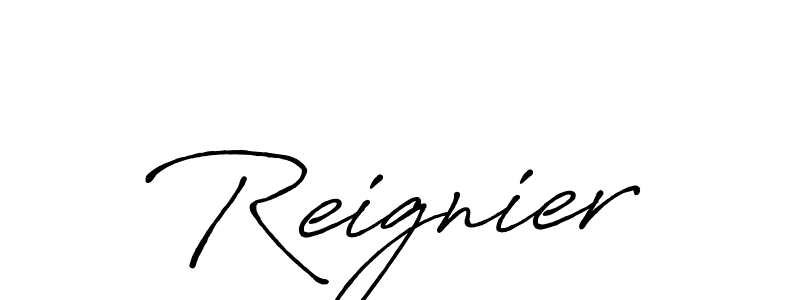 Design your own signature with our free online signature maker. With this signature software, you can create a handwritten (Antro_Vectra_Bolder) signature for name Reignier. Reignier signature style 7 images and pictures png