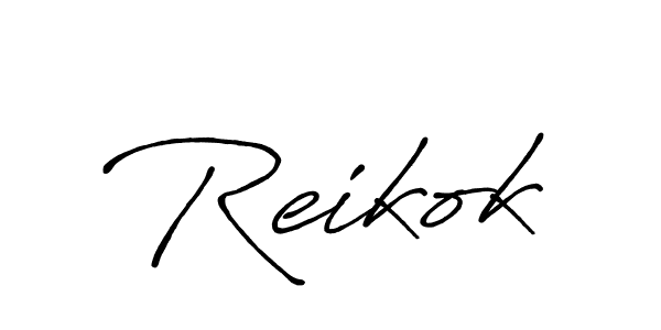 Reikok stylish signature style. Best Handwritten Sign (Antro_Vectra_Bolder) for my name. Handwritten Signature Collection Ideas for my name Reikok. Reikok signature style 7 images and pictures png