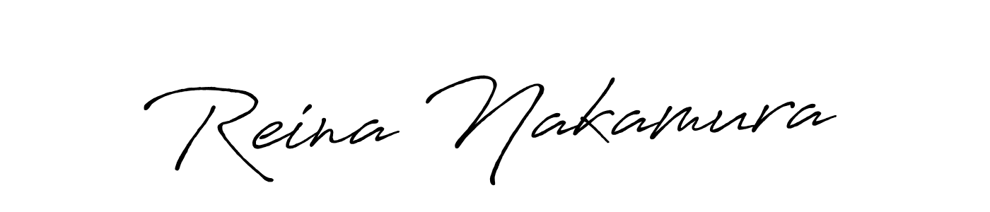 Reina Nakamura stylish signature style. Best Handwritten Sign (Antro_Vectra_Bolder) for my name. Handwritten Signature Collection Ideas for my name Reina Nakamura. Reina Nakamura signature style 7 images and pictures png