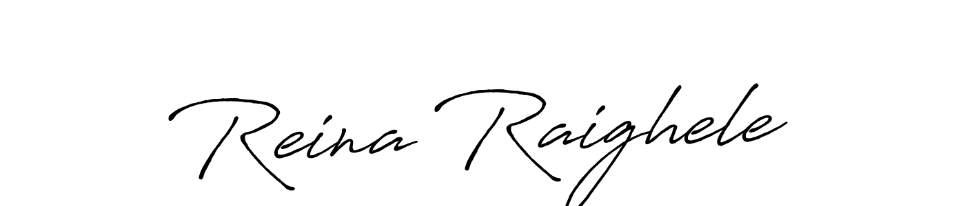 if you are searching for the best signature style for your name Reina Raighele. so please give up your signature search. here we have designed multiple signature styles  using Antro_Vectra_Bolder. Reina Raighele signature style 7 images and pictures png