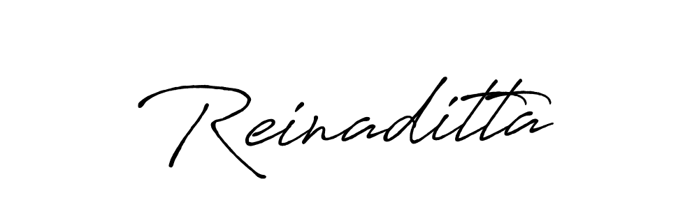 Make a beautiful signature design for name Reinaditta. With this signature (Antro_Vectra_Bolder) style, you can create a handwritten signature for free. Reinaditta signature style 7 images and pictures png