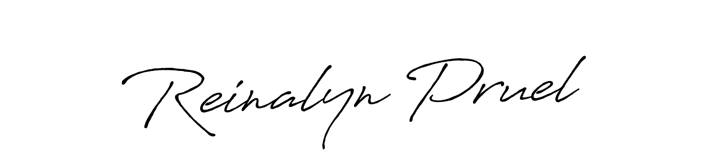 Create a beautiful signature design for name Reinalyn Pruel. With this signature (Antro_Vectra_Bolder) fonts, you can make a handwritten signature for free. Reinalyn Pruel signature style 7 images and pictures png