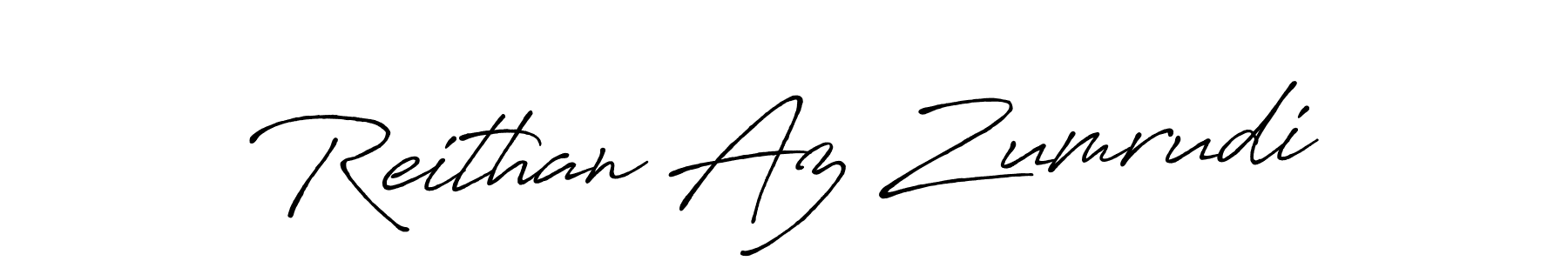 The best way (Antro_Vectra_Bolder) to make a short signature is to pick only two or three words in your name. The name Reithan Az Zumrudi include a total of six letters. For converting this name. Reithan Az Zumrudi signature style 7 images and pictures png