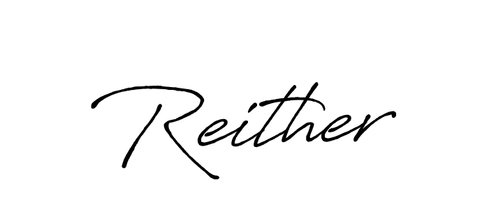 Design your own signature with our free online signature maker. With this signature software, you can create a handwritten (Antro_Vectra_Bolder) signature for name Reither. Reither signature style 7 images and pictures png