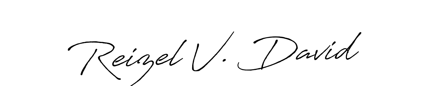 Make a short Reizel V. David signature style. Manage your documents anywhere anytime using Antro_Vectra_Bolder. Create and add eSignatures, submit forms, share and send files easily. Reizel V. David signature style 7 images and pictures png