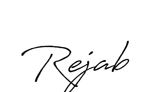Make a beautiful signature design for name Rejab. With this signature (Antro_Vectra_Bolder) style, you can create a handwritten signature for free. Rejab signature style 7 images and pictures png