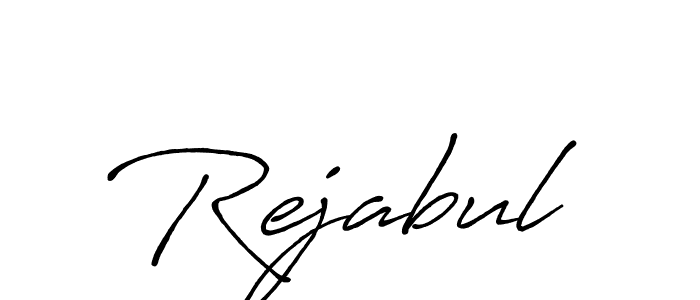 How to make Rejabul name signature. Use Antro_Vectra_Bolder style for creating short signs online. This is the latest handwritten sign. Rejabul signature style 7 images and pictures png