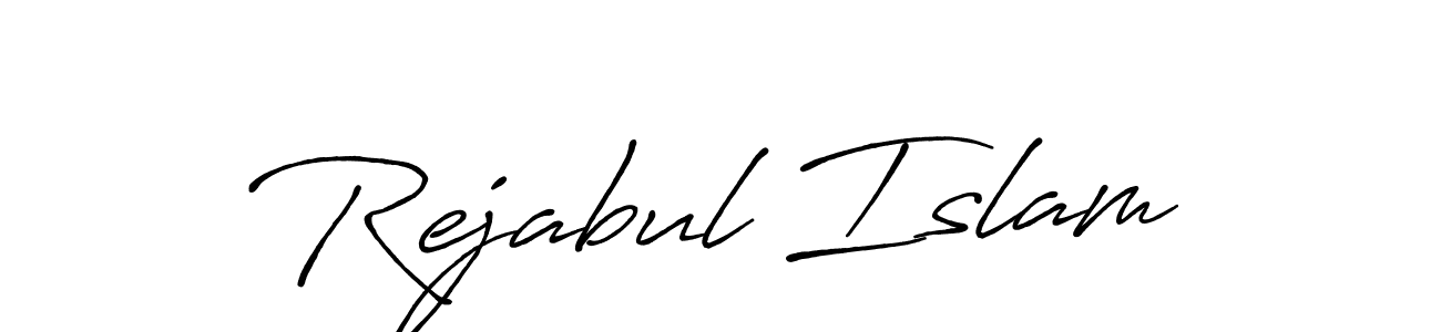 Use a signature maker to create a handwritten signature online. With this signature software, you can design (Antro_Vectra_Bolder) your own signature for name Rejabul Islam. Rejabul Islam signature style 7 images and pictures png