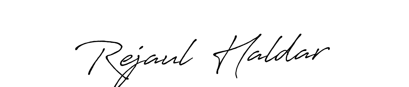Design your own signature with our free online signature maker. With this signature software, you can create a handwritten (Antro_Vectra_Bolder) signature for name Rejaul  Haldar. Rejaul  Haldar signature style 7 images and pictures png