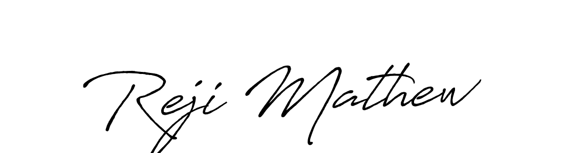 Design your own signature with our free online signature maker. With this signature software, you can create a handwritten (Antro_Vectra_Bolder) signature for name Reji Mathew. Reji Mathew signature style 7 images and pictures png