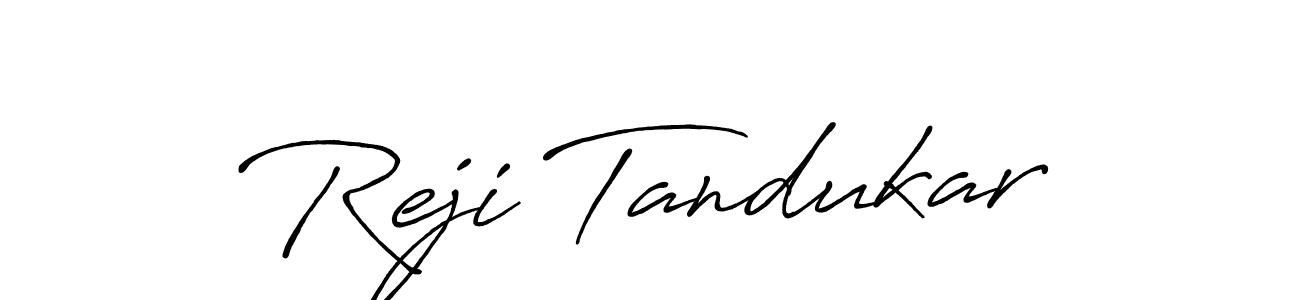 Create a beautiful signature design for name Reji Tandukar. With this signature (Antro_Vectra_Bolder) fonts, you can make a handwritten signature for free. Reji Tandukar signature style 7 images and pictures png