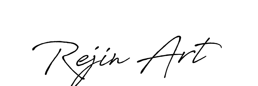 Also we have Rejin Art name is the best signature style. Create professional handwritten signature collection using Antro_Vectra_Bolder autograph style. Rejin Art signature style 7 images and pictures png