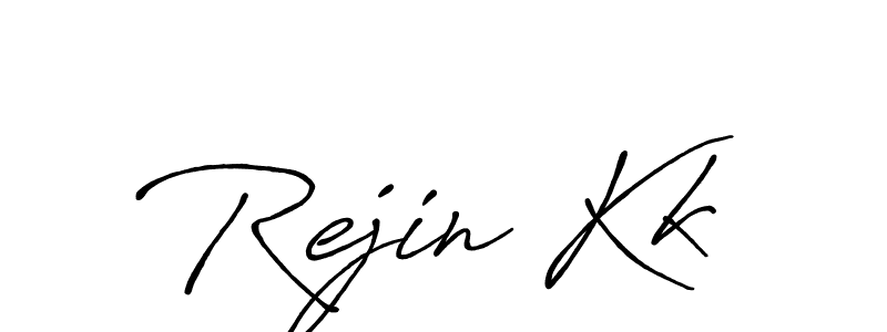 Rejin Kk stylish signature style. Best Handwritten Sign (Antro_Vectra_Bolder) for my name. Handwritten Signature Collection Ideas for my name Rejin Kk. Rejin Kk signature style 7 images and pictures png