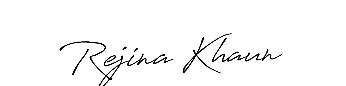 Also we have Rejina Khaun name is the best signature style. Create professional handwritten signature collection using Antro_Vectra_Bolder autograph style. Rejina Khaun signature style 7 images and pictures png