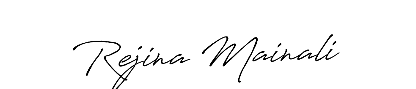 How to make Rejina Mainali signature? Antro_Vectra_Bolder is a professional autograph style. Create handwritten signature for Rejina Mainali name. Rejina Mainali signature style 7 images and pictures png