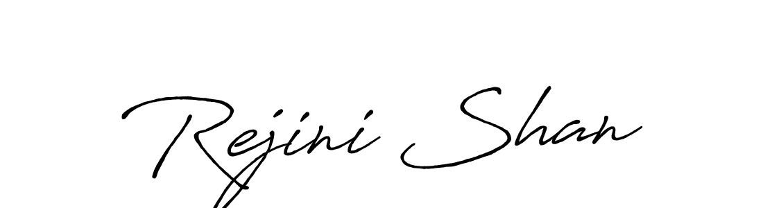 The best way (Antro_Vectra_Bolder) to make a short signature is to pick only two or three words in your name. The name Rejini Shan include a total of six letters. For converting this name. Rejini Shan signature style 7 images and pictures png