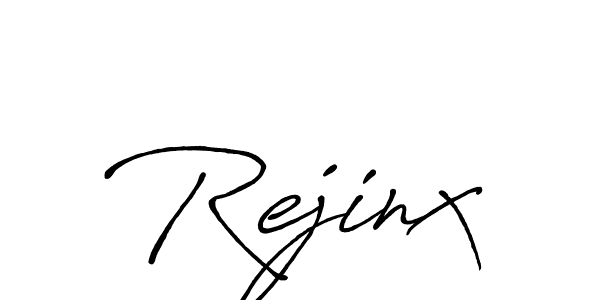 How to make Rejinx name signature. Use Antro_Vectra_Bolder style for creating short signs online. This is the latest handwritten sign. Rejinx signature style 7 images and pictures png