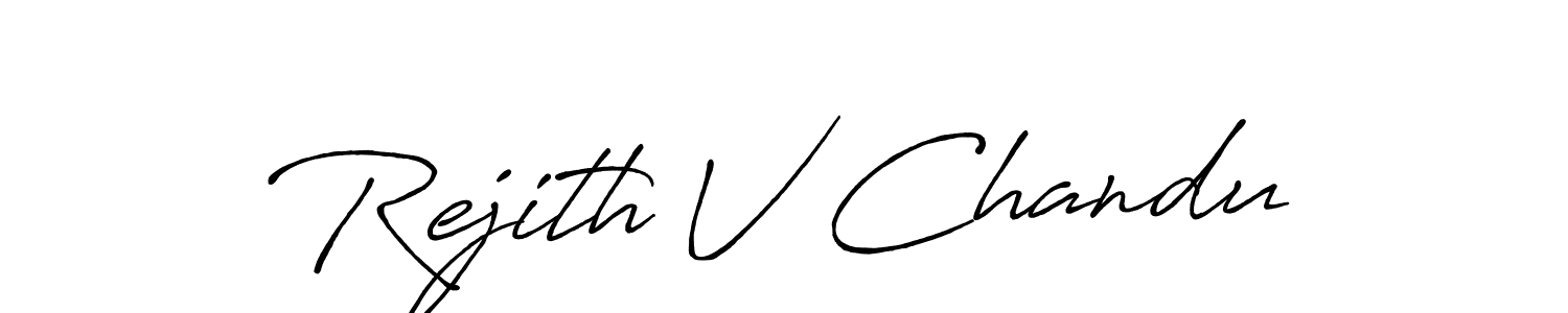 Make a short Rejith V Chandu signature style. Manage your documents anywhere anytime using Antro_Vectra_Bolder. Create and add eSignatures, submit forms, share and send files easily. Rejith V Chandu signature style 7 images and pictures png