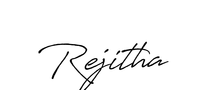 Make a beautiful signature design for name Rejitha. With this signature (Antro_Vectra_Bolder) style, you can create a handwritten signature for free. Rejitha signature style 7 images and pictures png