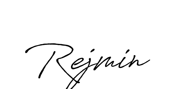 Similarly Antro_Vectra_Bolder is the best handwritten signature design. Signature creator online .You can use it as an online autograph creator for name Rejmin. Rejmin signature style 7 images and pictures png