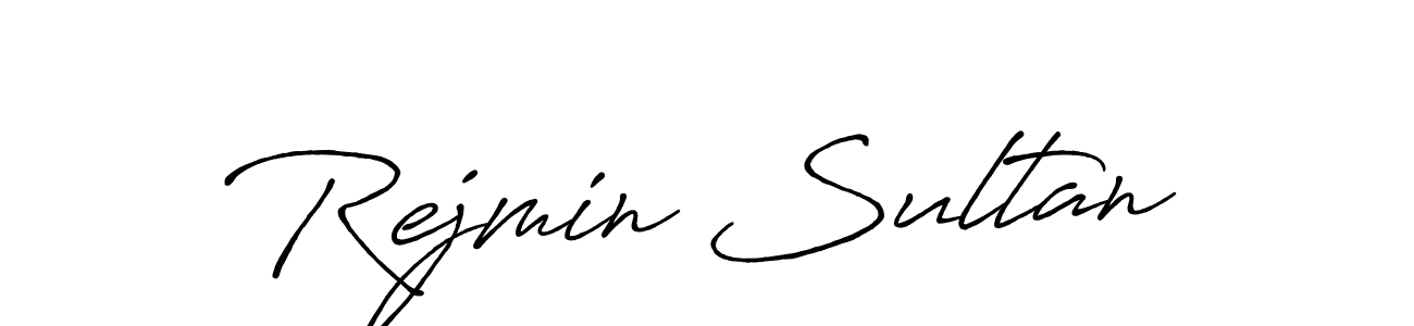 Make a beautiful signature design for name Rejmin Sultan. With this signature (Antro_Vectra_Bolder) style, you can create a handwritten signature for free. Rejmin Sultan signature style 7 images and pictures png