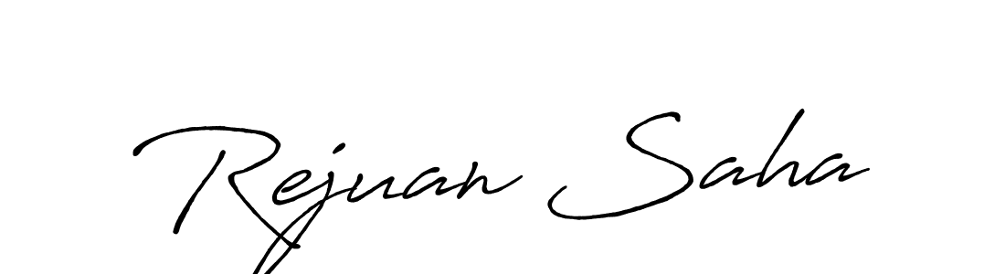 Create a beautiful signature design for name Rejuan Saha. With this signature (Antro_Vectra_Bolder) fonts, you can make a handwritten signature for free. Rejuan Saha signature style 7 images and pictures png