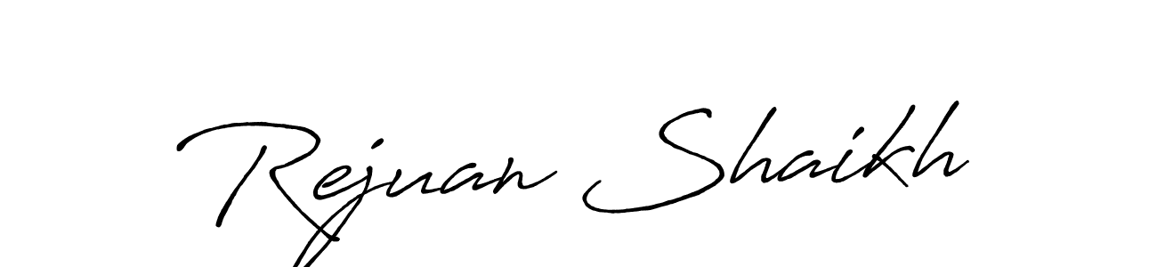 Design your own signature with our free online signature maker. With this signature software, you can create a handwritten (Antro_Vectra_Bolder) signature for name Rejuan Shaikh. Rejuan Shaikh signature style 7 images and pictures png