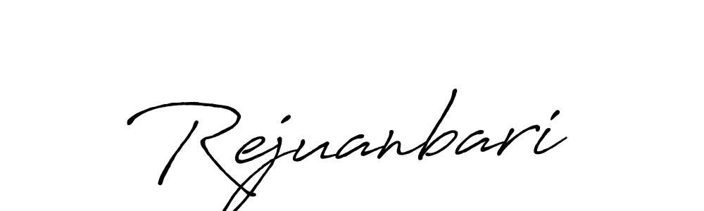 Antro_Vectra_Bolder is a professional signature style that is perfect for those who want to add a touch of class to their signature. It is also a great choice for those who want to make their signature more unique. Get Rejuanbari name to fancy signature for free. Rejuanbari signature style 7 images and pictures png