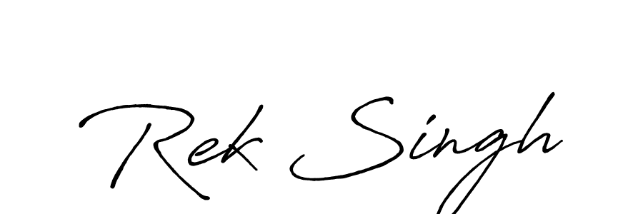 Best and Professional Signature Style for Rek Singh. Antro_Vectra_Bolder Best Signature Style Collection. Rek Singh signature style 7 images and pictures png